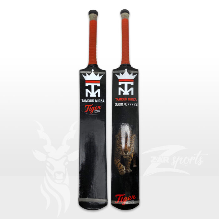 TM Tiger Cricket Bat Limited Edition - Premium bat designed for tape ball cricket with a sleek tiger-themed design, offering power, precision, and comfort.