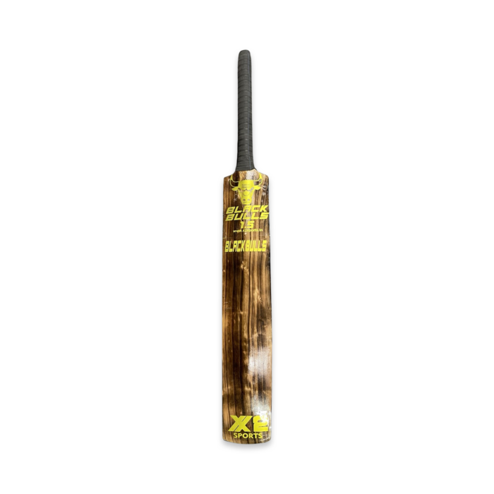 Black Bulls 1.5 Hard Tennis Cricket Bat made from premium Kashmir willow, designed for beginners and recreational players, offering optimal power and control for the perfect cricketing experience.