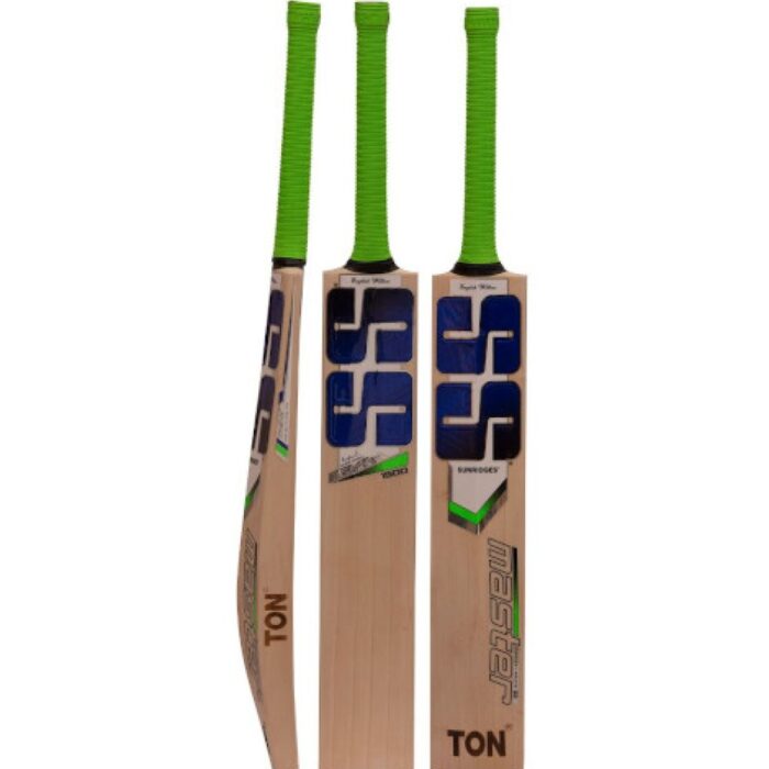 SS Master 1500 English Willow Cricket Bat – Grade 4, 6 grains, concave TON edges, and superb grip for powerful shots and superior control.