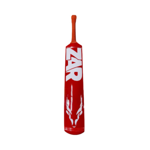 Zar Sports Red Cricket Bat - Perfect for powerful tape ball shots, crafted from Grade A cocowood for durability.