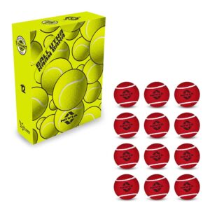 Nivia Red Cricket Tennis Ball Pack of 12 – Durable, high-performance balls for indoor and outdoor cricket play.